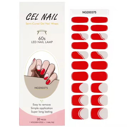 Cherry Red Gel Nail Extensions